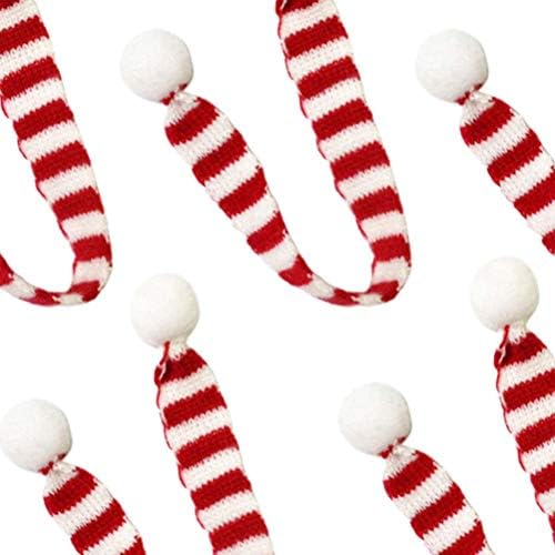 TENDYCOCO 20 adet Güzel Noel Mini Eşarp ve Şapka Dekor oyuncak bebek giysileri Aksesuar Bitkiler Süsleme Ev Festivali