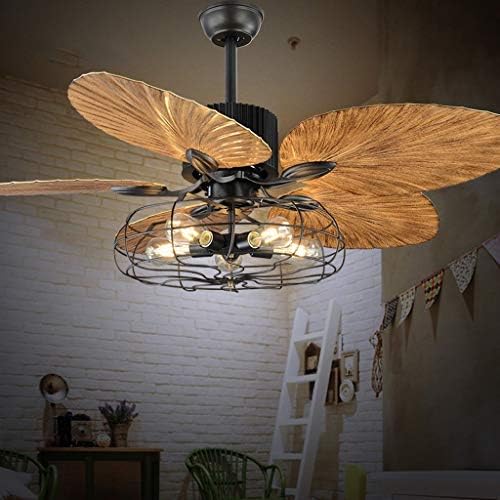 HİGOH Işıklı tavan fanı, 52 Endüstriyel ışıklı tavan fanı Modern Akıllı Led ışıklı tavan fanı Uzaktan E27 Ampul Tabanı