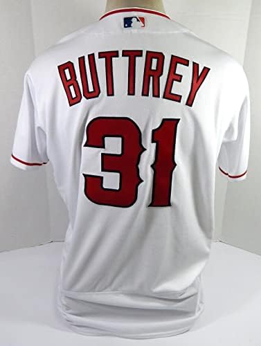 2021 Los Angeles Melekleri Ty Buttrey 31 Oyun Verilmiş Beyaz Forma 46 DP39507 - Oyun Kullanılmış MLB Formaları