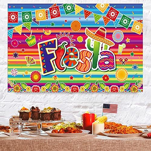 Fiesta Parti Süslemeleri Meksika Banner Zemin için Cinco De Mayo Parti Süslemeleri, ekstra Büyük Fiesta Banner için