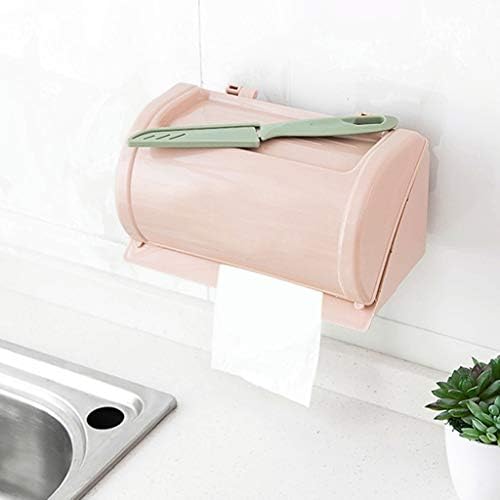 SMLJLQ Banyo Duvara Monte Kağıt Tutucu Ev Kağıt Havlu Askısı Ücretsiz Delme Çok Fonksiyonlu