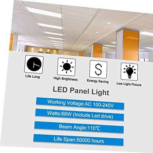 X-DREE UL DLC listelenen 1 adet 68 W LED panel ışık 603X1212 (2' X 4') CG-PL72Y24XXZ,4000 k,AC 100-240 V(UL DLC Listado