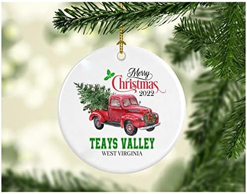 Noel Dekorasyon Ağacı Mutlu Noeller 2022 Çaylar Vadisi Batı Virginia Süsleme Komik Hediye Bir Aile olarak Noel Tatili