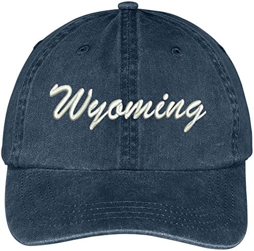 Trendy Giyim Mağazası Wyoming Eyaleti İşlemeli Düşük Profilli Ayarlanabilir Pamuklu Başlık