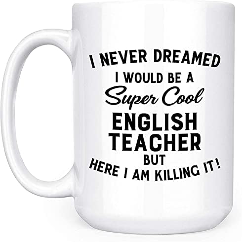 Harika Bir ingilizce Öğretmeni Olurdum Ama İşte Buradayım-15oz Deluxe Çift Taraflı Kahve Çay Bardağı