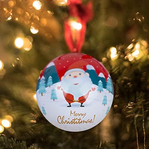 XIOS Noel Dekorasyonu Noel Şeker Kavanozu Asılı Süslemeler Yaratıcı Noel Teneke Şeker Topu Kutusu Noel Ağacı Asılı