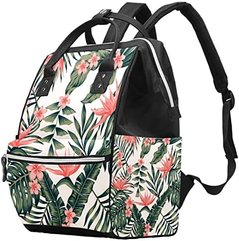 Tropikal Yaprak Laptop Sırt Çantası Kadın Erkek, Bebek bezi çantası Sırt Çantası Seyahat Çantası Okul Kolej Sırt