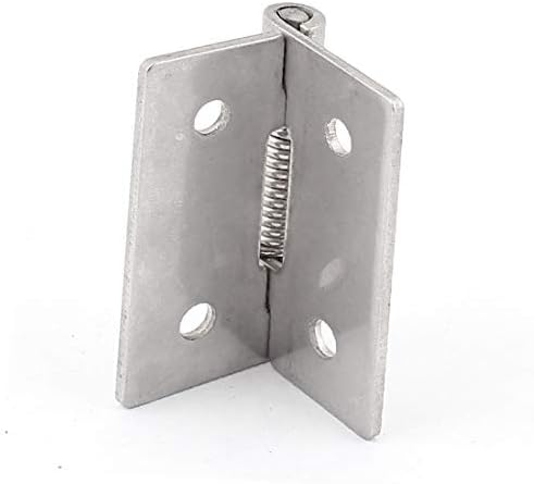 X-DREE Gümüş Ton Paslanmaz Çelik Mobilya Dolap Çekmece Bahar kapı menteşesi 2 Uzun (Bisagra de puerta de resorte