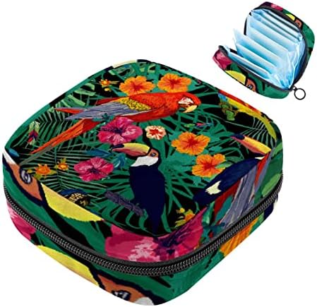 Temizlik peçeteleri saklama çantası Kadınsı Pedleri, Kadınlar için İlk Dönem Seti, Papağan Ağaç Dalı Taşınabilir