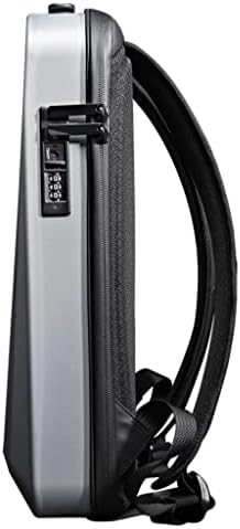 Dizüstü Sırt Çantası Unisex Carry on EVA Hırsızlığa Karşı USB Suya Dayanıklı Dizüstü Bilgisayar Çantası-Gümüş