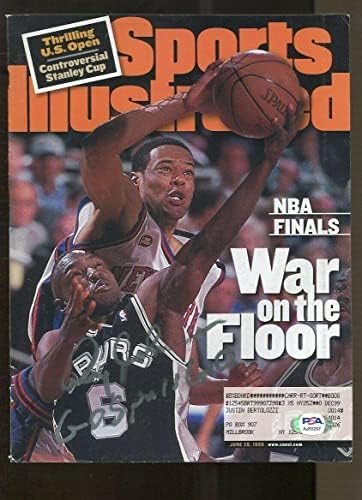 Avery Johnson, 1999 Sports Illustrated 6/28 İmzalı Spurs PSA/DNA İmzalı NBA Dergilerini İmzaladı