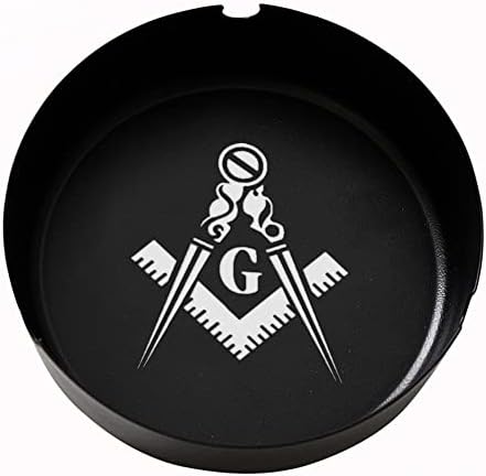 Masonik Küllük-Paslanmaz Çelik Siyah Pusula Kare Mason Sembol Sigara kül tablası için Kulübü Bar Veranda, Mason Masoanry