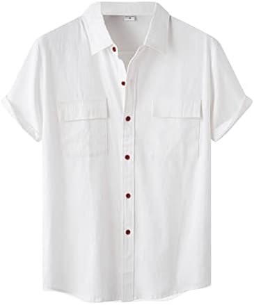 YangqıGY t Gömlek Erkekler için yazlık gömlek Erkekler için Gömlek Erkekler için Şık Rahat Düz Renk Şerit Kısa Kısa