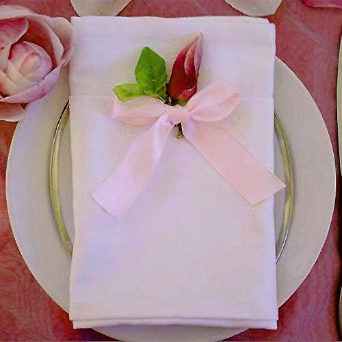 Efavormart 5 paket Premium Beyaz 20 x 20 Yıkanabilir Pamuk Peçeteler için Harika Düğün Parti Restoran Akşam Yemeği