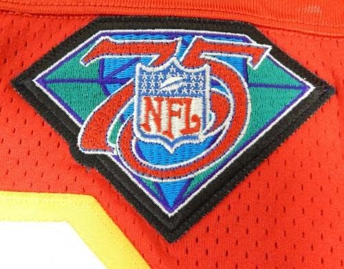 1994 Kansas City Chiefs Rick Hamilton 53 Oyunu Yayınlandı Kırmızı Forma 75. Yama 30-İmzasız NFL Oyunu Kullanılmış