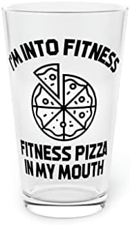 Bira bardağı Bira Bardağı 16oz Komik Söyleyerek Spor Salonu Egzersiz Pizza İtalya Spor İtalyan Gıda Yenilik Pizza