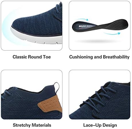 Bruno Marc erkek örgü Kumaş Moda Sneakers Casual Oxfords Hafif Nefes Çok Yönlü yürüyüş ayakkabısı
