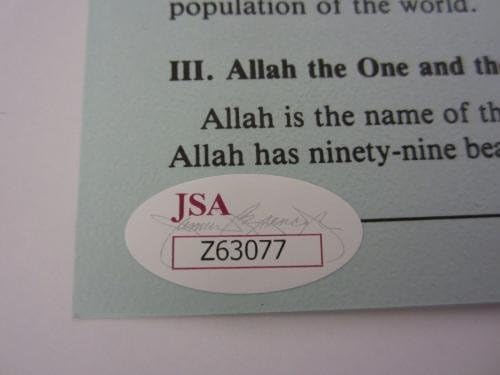 Muhammed Ali, İslam'ı Gayrimüslimlere Tanıtmak broşürü imzaladı / broşür JSA COA - İmzalı Boks Dergileri