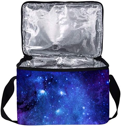 Yeniden Yalıtımlı Güzel Uzay Galaxy Öğle Çanta Soğutucu Çanta Bento çanta Öğle Yemeği kutusu, taşınabilir Kare Öğle