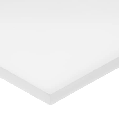 Delrin Asetal Homopolimer Plastik Çubuk, Beyaz, 3/4 inç Kalınlığında x 2 inç Genişliğinde x 12 inç Uzunluğunda