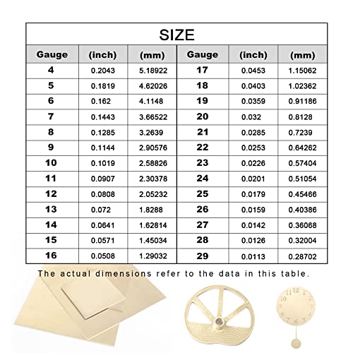 Tynulox Pirinç Levha 14 Ölçer(1.5 mm) x 6 x 6, 1 Adet, H62 Pirinç Plakalar Metal Modeller için, El Sanatları, Onarım,