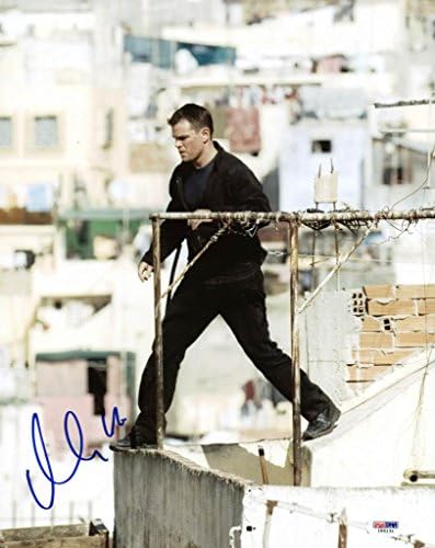 Matt Damon Bourne Kimliği İmzalı Otantik 11X14 Fotoğraf PSA / DNA I85131