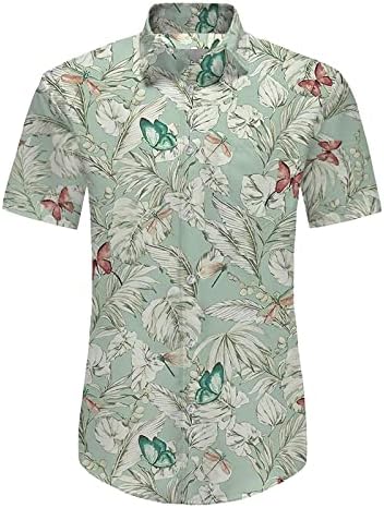 Yaz Plaj Gömlek Erkekler için Özel Logo erkek Gömlek Setleri Kısa Kollu Casual Düğme Aşağı Plaj Yetişkin Vücut Takım