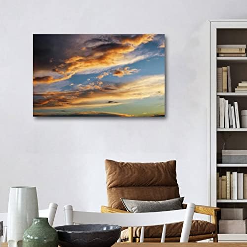 Güzel koyu kabarık bulutlu gökyüzü Günbatımı ışık Oturma Odası Resimleri için Tuval Duvar Sanatı Ev Dekor Modern