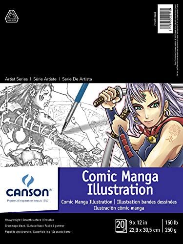 Canson Artist Series Çizgi Roman ve Manga Mizanpaj Kağıdı, Katlama Pedi, 8. 5x11 inç, 35 Kağıtlar (50lb/74g) - Yetişkinler