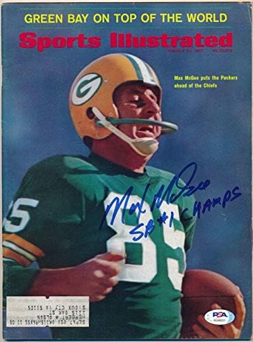 Max McGee Packers İmzalı / Otomatik 1967 Sports Illustrated Dergisi PSA / DNA 158019-İmzalı NFL Dergileri