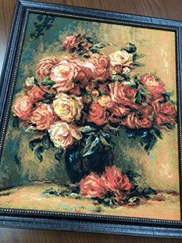 RİOLİS Sayılan Çapraz Dikiş kiti 1402 Buket Gül Sonra Pierre-Ağustos Renoir'in Boyama