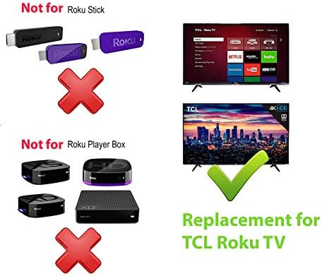 Netflix-Sling-Hulu- Düğmeli Tüm TCL Roku tv'lerle Uyumlu Uzaktan Kumanda