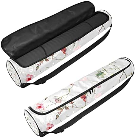 Kelebek Ve Çiçek Yoga Mat Çanta Tam Zip Yoga Taşıma Çantası Kadın Erkek, egzersiz yoga matı Taşıyıcı Ayarlanabilir