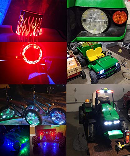 Honbay 50 adet karışık renkli 5mm LED ön kablolu ışık 12V 20cm ampul