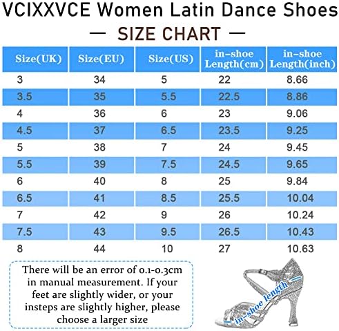 VCIXXVCE Kadın Taklidi Balo Salonu Dans Ayakkabıları Burnu açık Latin Salsa Bachata Performans Dans Topuklu