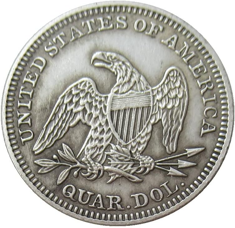 ABD 25 Cent Bayrağı 1861 Gümüş Kaplama Çoğaltma hatıra parası