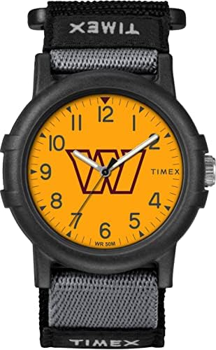 Timex Tribute Unisex NFL Recruit 38mm Saat-Siyah Kumaş Kayışlı Washington Komutanları