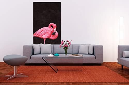 CHENBELLA-Flamingo El Boyalı Duvar Sanatı Hayvan Tuval Yağlıboya Pembe Kuş Romantik Manzara Duvar Oturma Odası Yatak