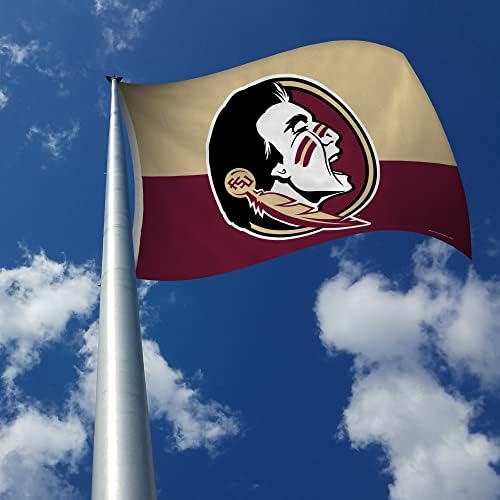 Rıco Industrıes NCAA Florida Eyalet Seminoles Bayrağı Çizgili 3 'x 5' Afiş Bayrağı-Tek Taraflı-İç veya Dış Mekan-Ev