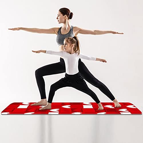 Siebzeh severlerin Günü Kalp Kırmızı Premium Kalın Yoga Mat Çevre Dostu Kauçuk Sağlık ve Fitness Her Türlü Egzersiz