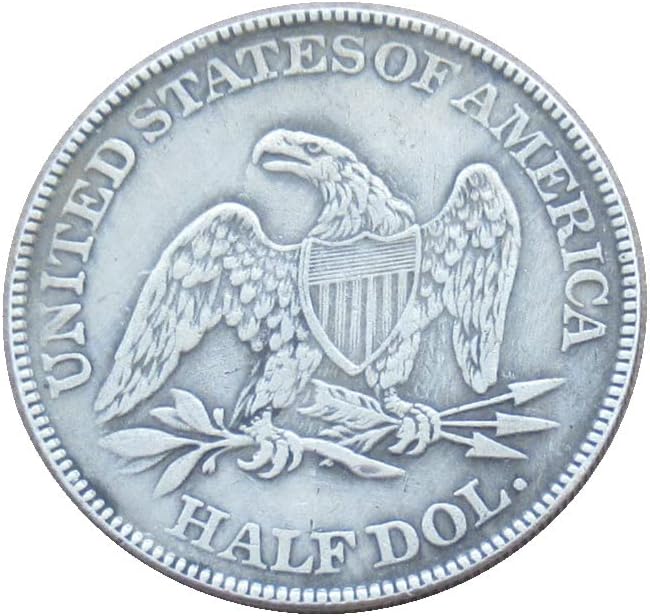 Amerikan Yarım Dolar Bayrağı 1858 Gümüş Kaplama Çoğaltma hatıra parası