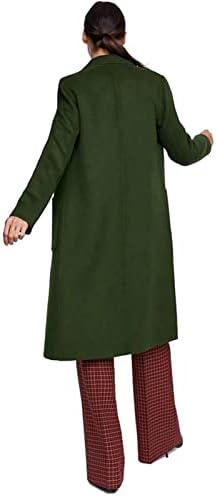 Kadın Yün Karışımları Ceketler Uzun Ceket Katı Dış Giyim Sokak Giyim Sonbahar Bahar kadın ceketi Rüzgarlık Rahat