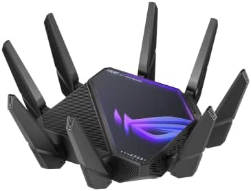 ASUS ROG Rapture WiFi 6E Oyun Yönlendiricisi (GT-AXE16000)-Dört Bant, 6 GHz Hazır, Çift 10G Bağlantı Noktası, 2,5