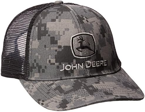 John Deere Erkek Dijital Kamuflaj ve File Şapka İşlemeli