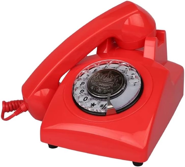 LHLLHL Avrupa Antika Eski Telefon Kablolu Telefon Eski Moda Amerikan Retro Ev Sabit Telefon Mini Telefon