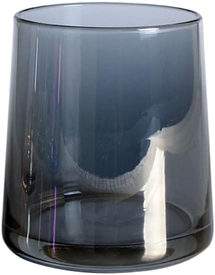 LSZA Gözlük bardak, 270ml İçme El Yapımı Renkli Cam Bardak Ev Viski Şeffaf Cam Kalın Alt Suyu Buz İçecek Cam Bira