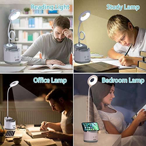 Masa Lambası Çocuklar Küçük LED gece ışığı ile USB Şarj Edilebilir Öğrenci Masa Lambası Kısılabilir Göz bakımı Ofis
