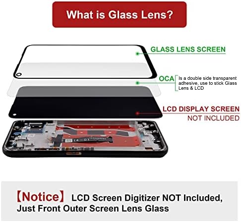 SWARK Ön Ekran Cam Dış Panel Lens Değiştirme + OCA ile Uyumlu Poco M3 ve Redmi 9T (LCD Ekran ve Dokunmatik Sayısallaştırıcı)