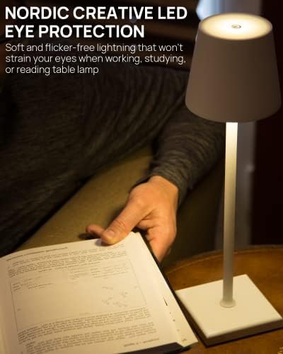 La Luz 13 inç Akülü Masa Lambaları 5200 mAh pille Çalışan lamba, USB-C bağlantı noktası şarj edilebilir lamba 3.5