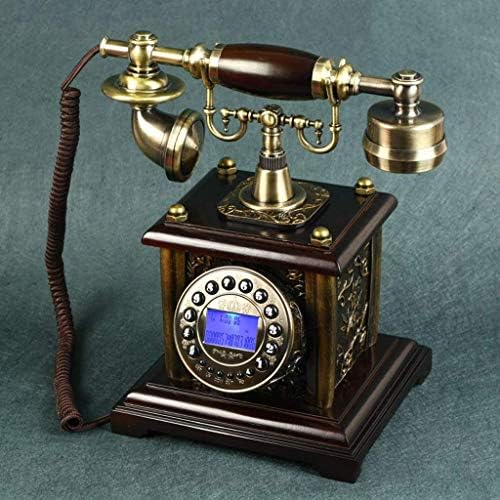 ZYZMH Antika Telefon, Kablolu Dijital Vintage Telefon Klasik Avrupa Retro Sabit Telefon Dekoratif Döner